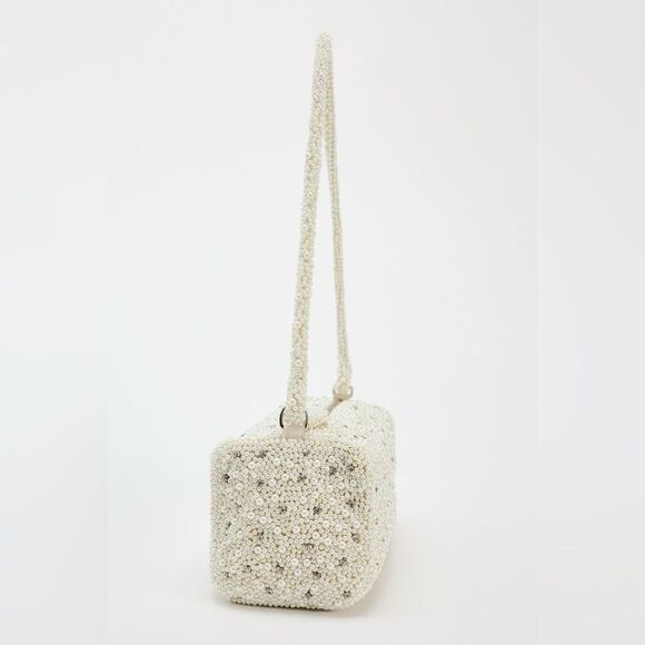 ZARA PEARL MINI DUFFEL BAG BRIDAL - Picture 4 of 16